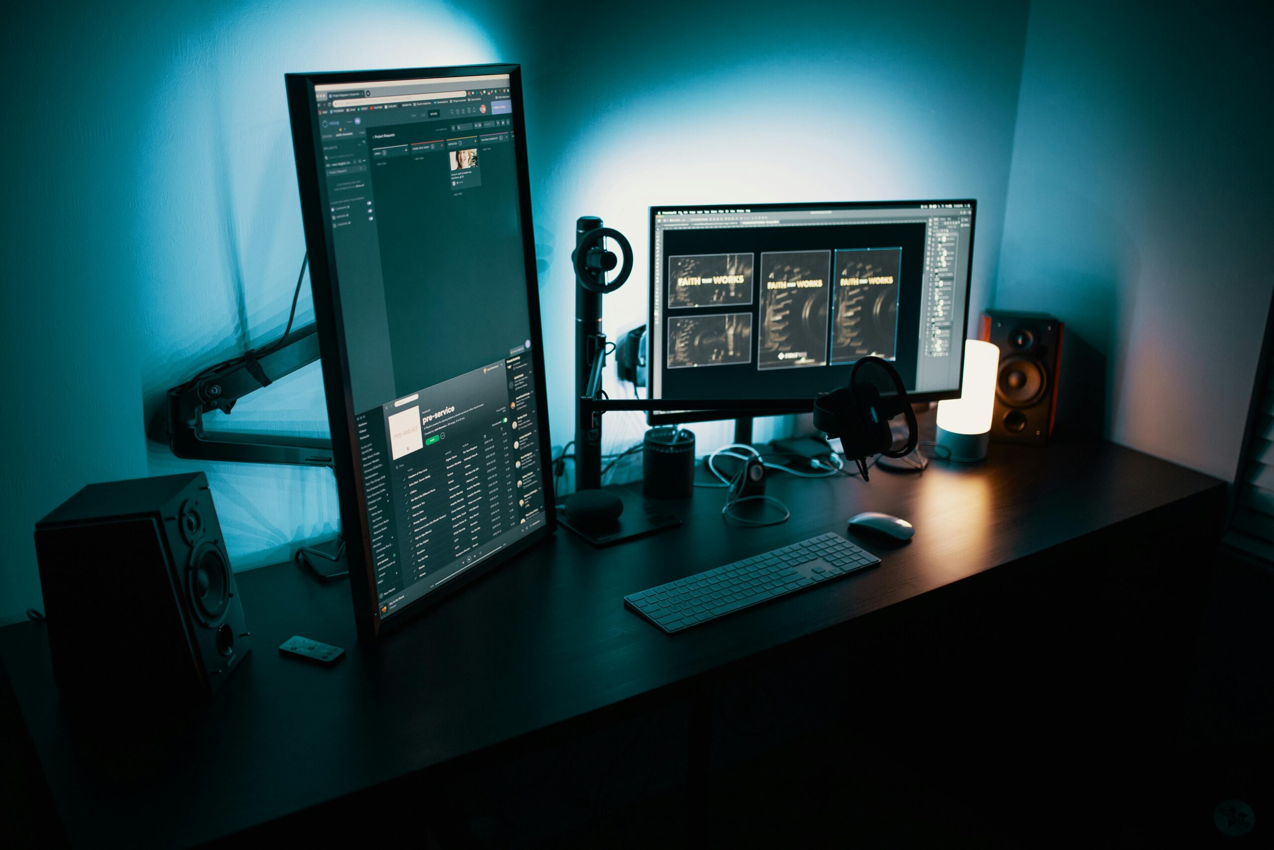 Dual - monitor workspace with ai - focused tools: represents efficient, low - energy retail tech development. Aligns with lightweight ai models (running on standard devices, no high - spec gpus/cloud), reducing retail energy consumption. Supports esg goals via sustainable ai solution design.