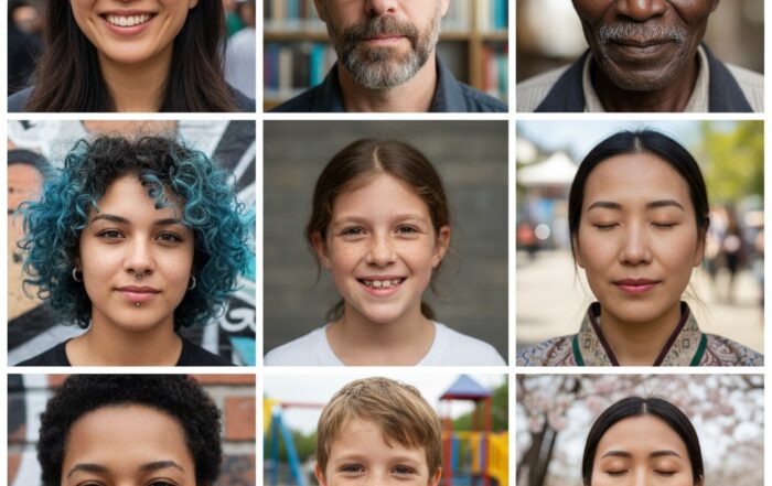 Digital human of different colors