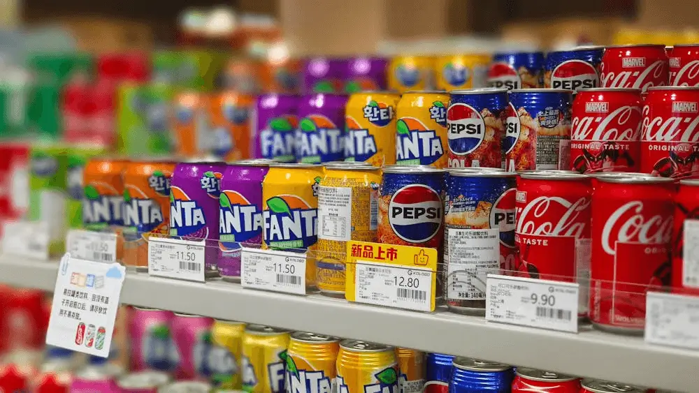 Grocery store soda display store intelligence inventory management