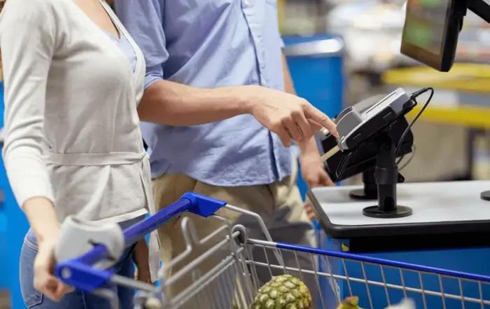 Offline edge product recognition sdk enabling retail checkout counter with shopping cart fruits and scanner