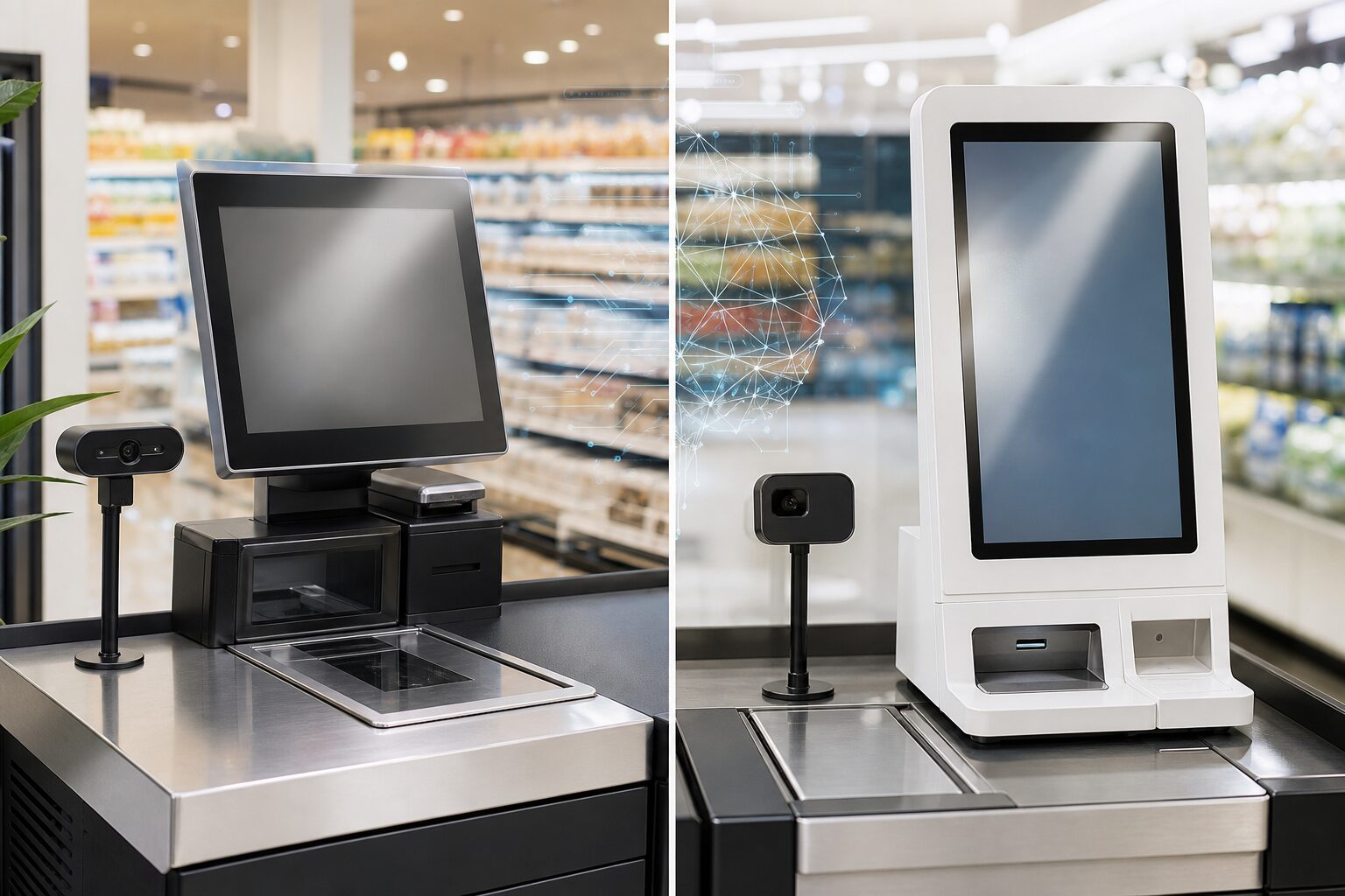 Windows pos terminal and android self-checkout kiosk running local ai loss prevention with compact usb cameras